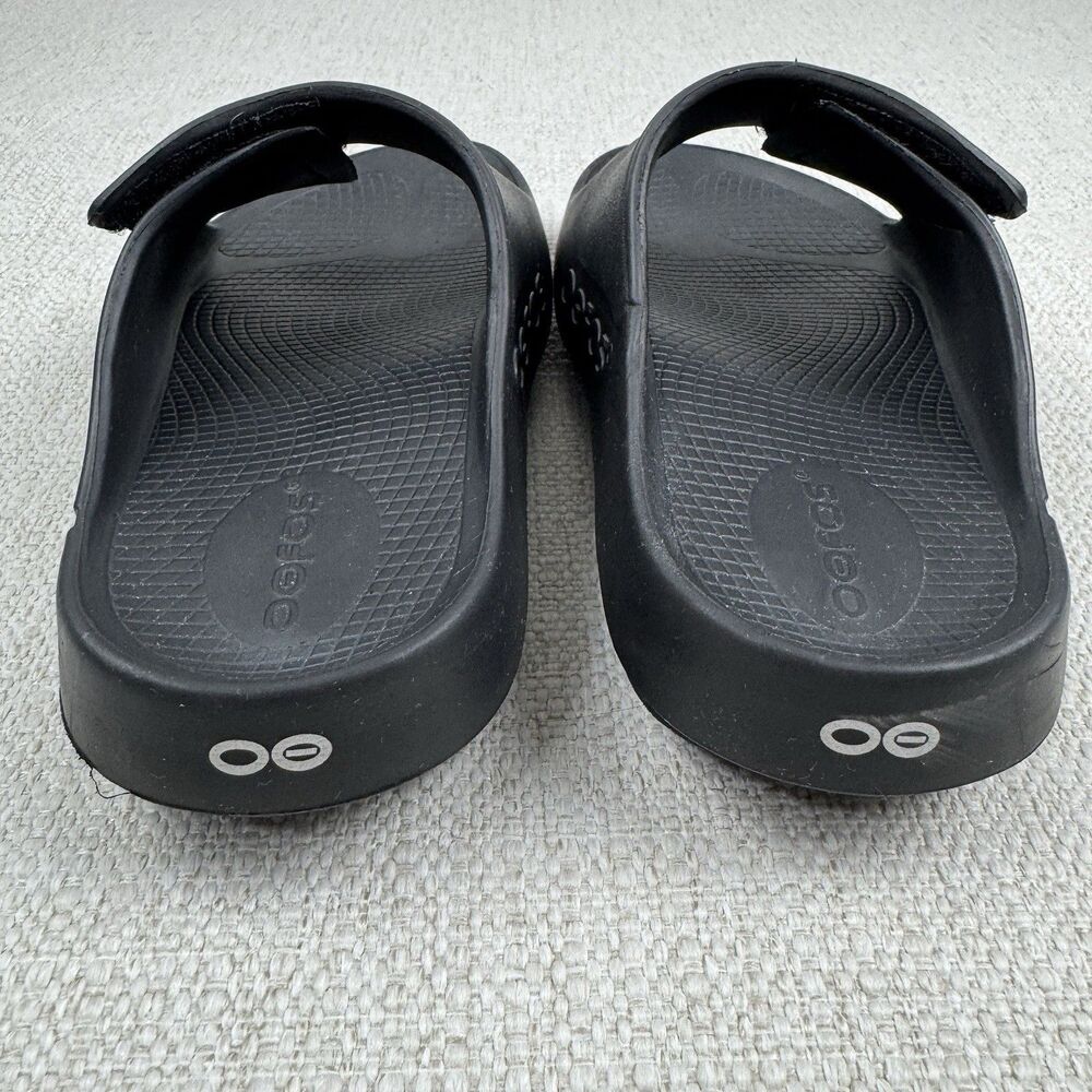 OOFOS OOAHH Sport Flex Slides Women’s Size 6 Black Recovery Sandals - Picture 5 of 12